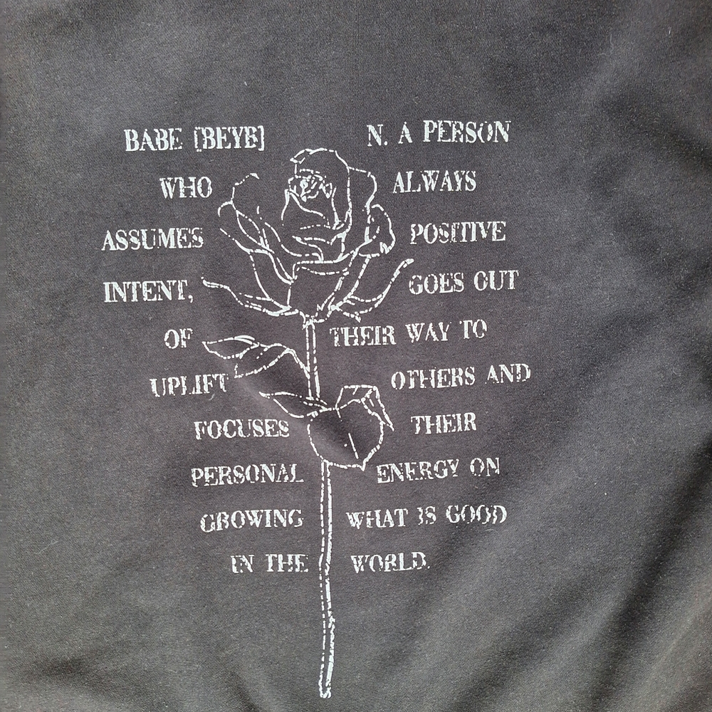 Babes Club Black Hoody Oversize Fit Size Small